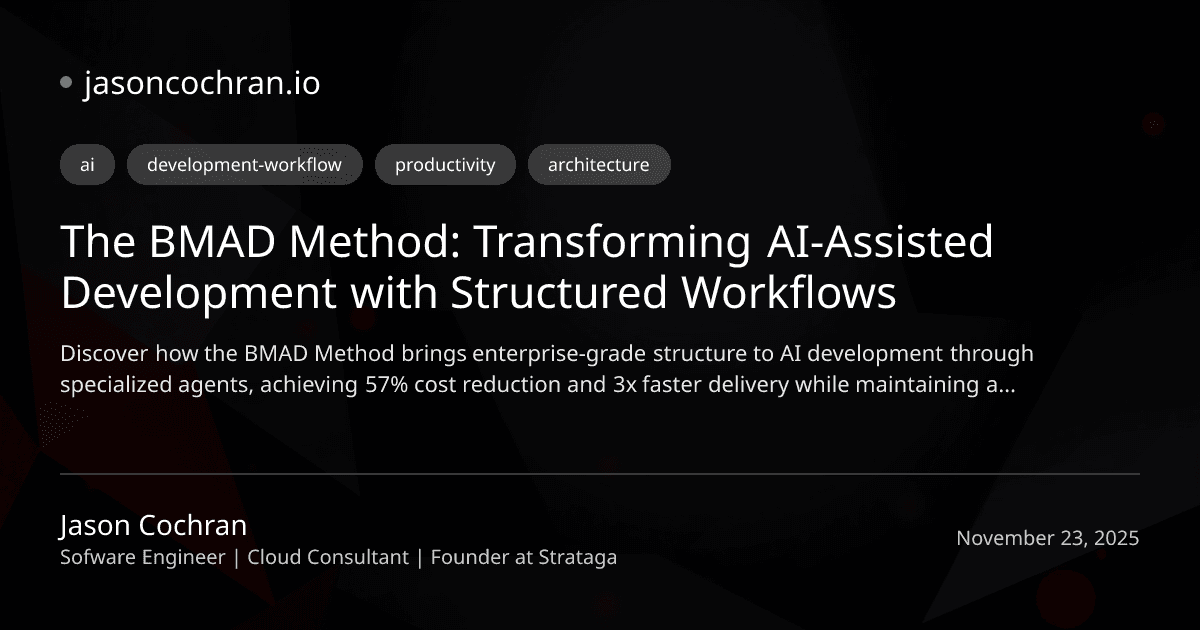 The BMAD Method: Transforming AI-Assisted Development with Structured Workflows