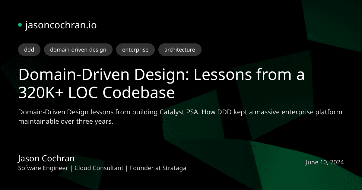 Domain-Driven Design: Lessons from a 320K+ LOC Codebase