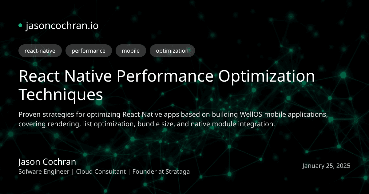 React Native Performance Optimization Techniques