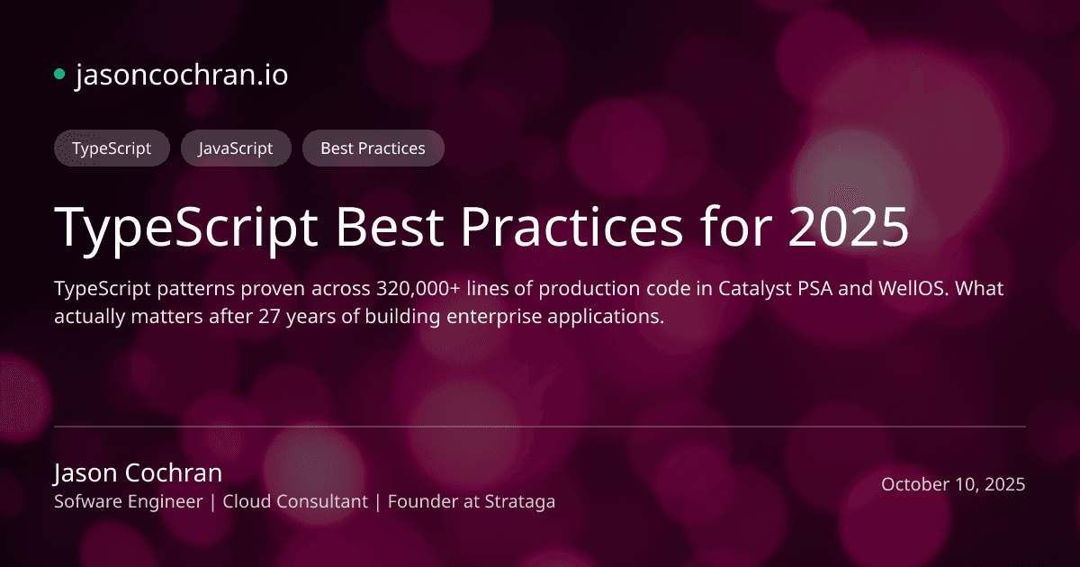 TypeScript Best Practices for 2025