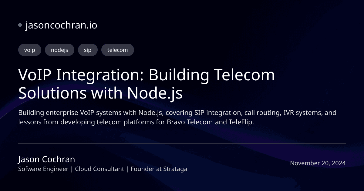 VoIP Integration: Building Telecom Solutions with Node.js
